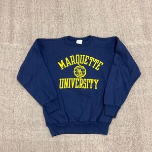 Vintage Marquette University Sweatshirt Mens Small Blue 1980s